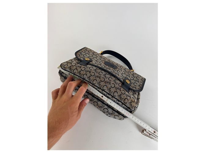 Céline Vintage Celine Paris Monogramm Tasche Schwarz - Ansicht 13