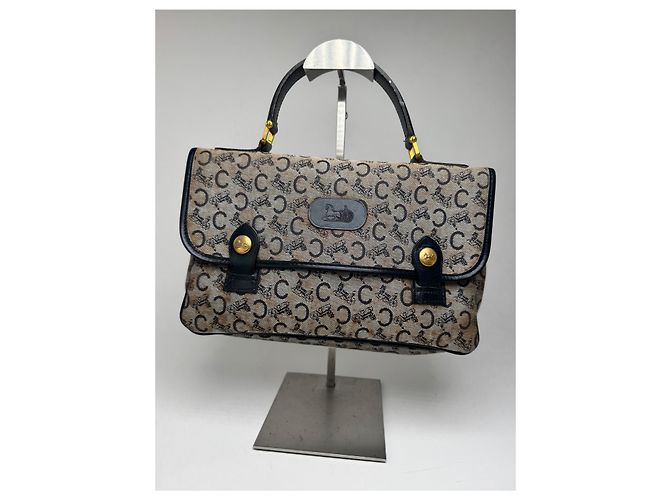 Céline Vintage Celine Paris Monogramm Tasche Schwarz - Ansicht 15