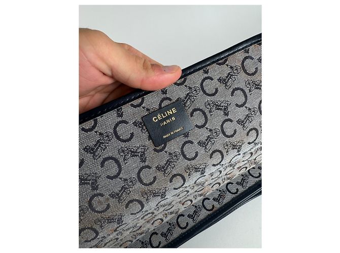 Céline Vintage Celine Paris Monogramm Tasche Schwarz - Ansicht 4