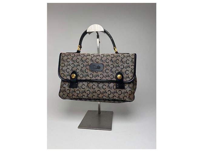 Céline Vintage Celine Paris Monogramm Tasche Schwarz - Ansicht 5