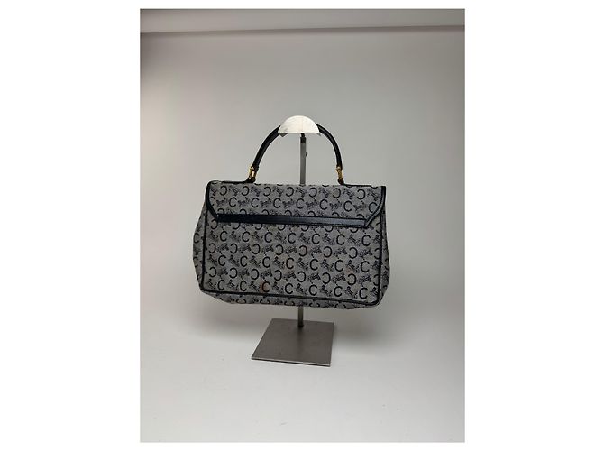 Céline Vintage Celine Paris Monogramm Tasche Schwarz - Ansicht 9