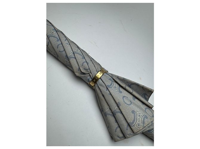 Céline Vintage Celine Paris Monogram Regenschirm Türkis Blau - Ansicht 5