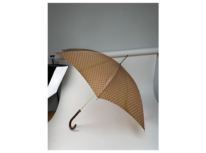 Céline Ombrello vintage Celine Monogram beige - vista 8