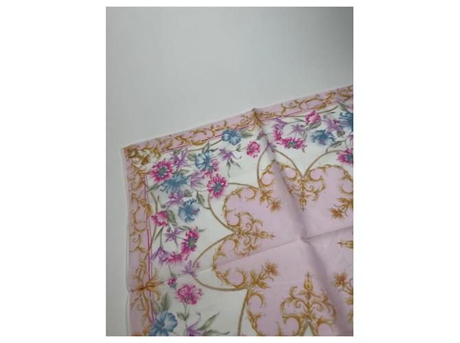 Céline Sciarpa vintage Celine floreale Rosa - vista 6