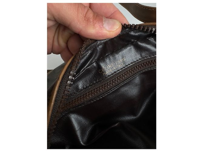 Céline Vintage Celine Paris Patentleder Macadam Monogram Triomphe Tasche Grau - Ansicht 4
