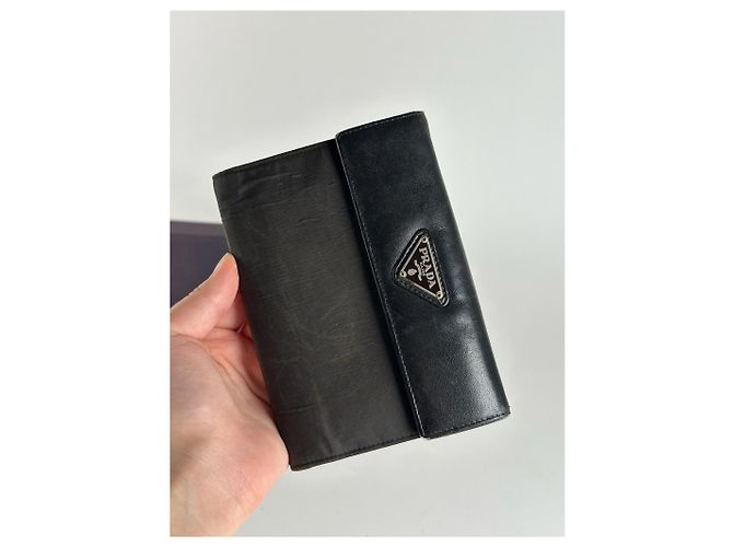 Vintage Prada Leather wallet Black - view 10