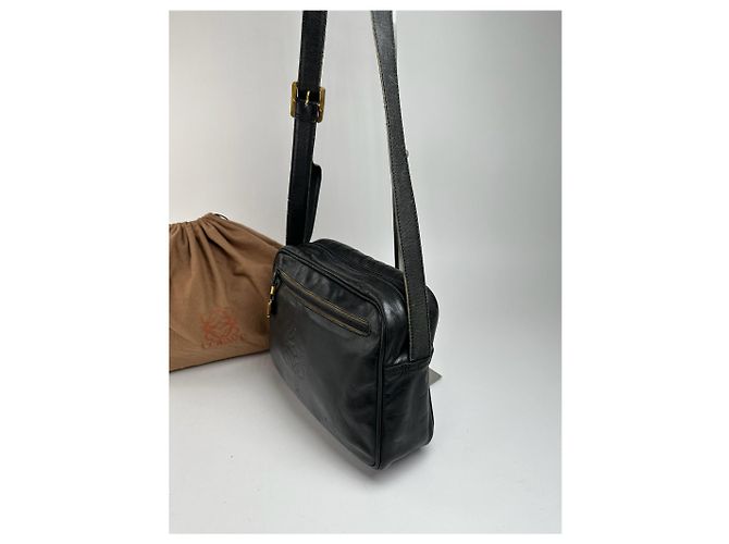 Vintage Loewe Madrid Ledertasche schwarz - Ansicht 14