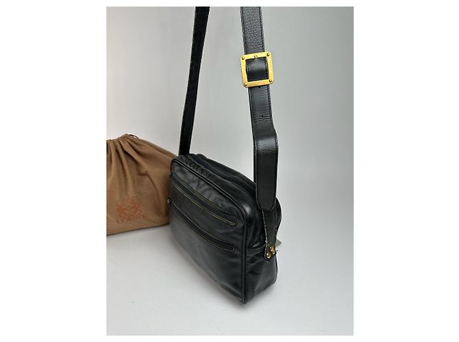 Vintage Loewe Madrid Ledertasche schwarz - Ansicht 3