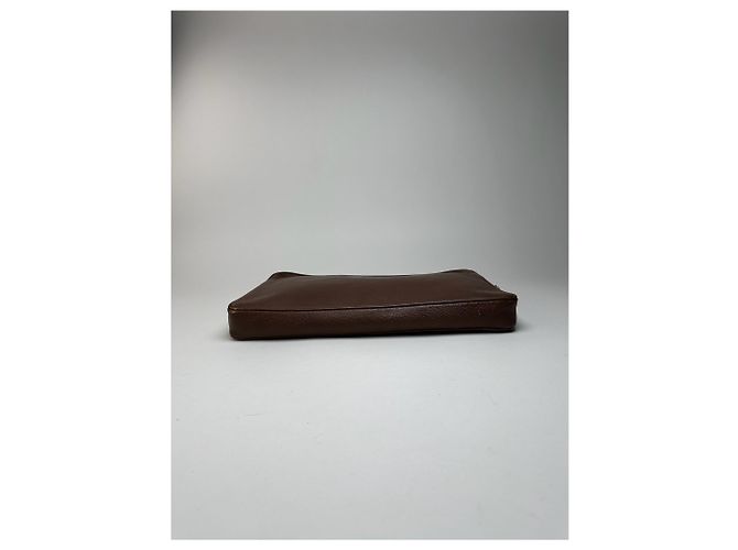 Clutch in pelle vintage Gucci marrone - vista 11