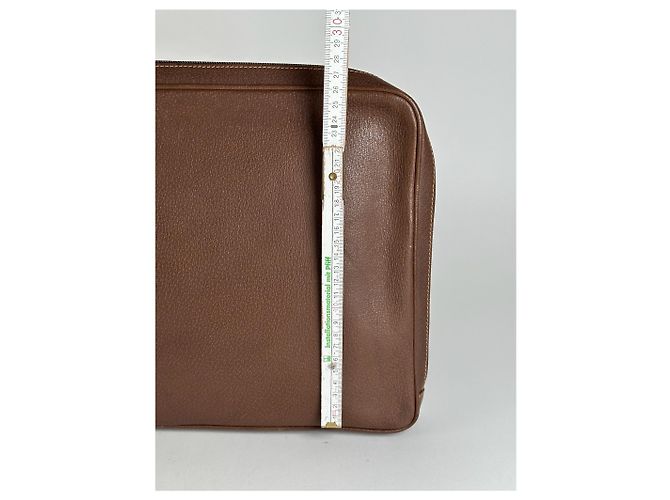 Clutch in pelle vintage Gucci marrone - vista 13