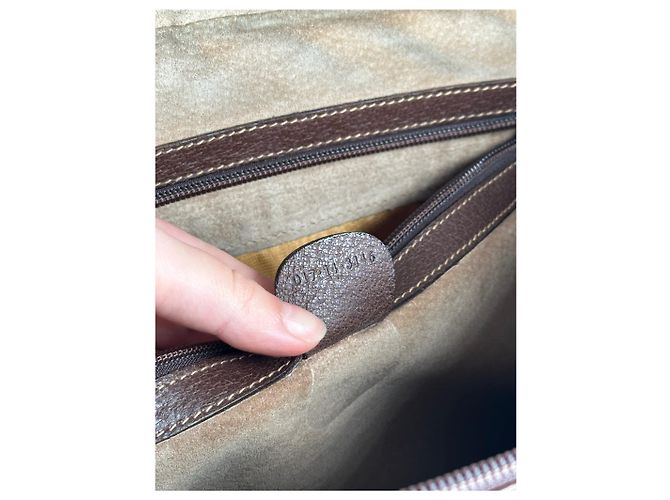 Clutch in pelle vintage Gucci marrone - vista 4