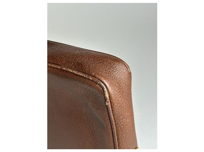 Clutch in pelle vintage Gucci marrone - vista 8