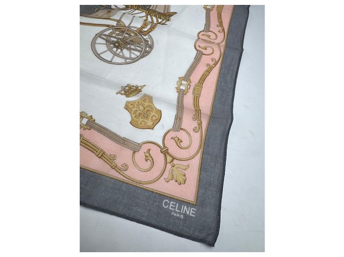Céline Vintage Celine Scarf Pink Grey - view 2