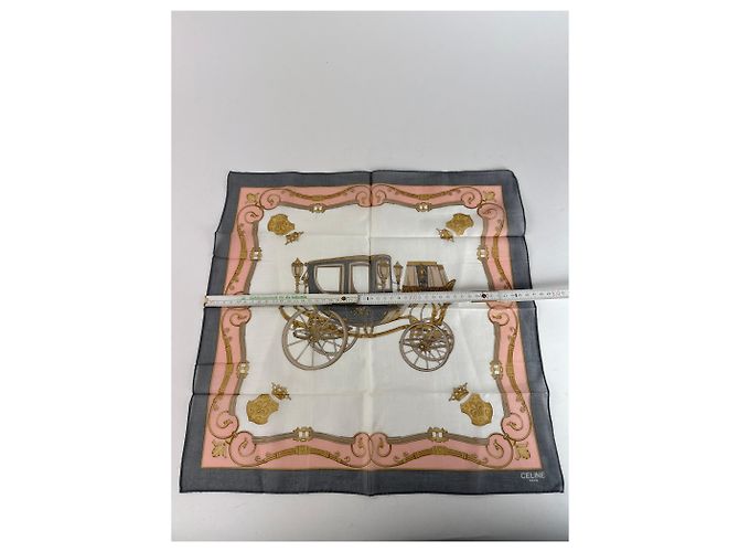Céline Vintage Celine Scarf Pink Grey - view 7