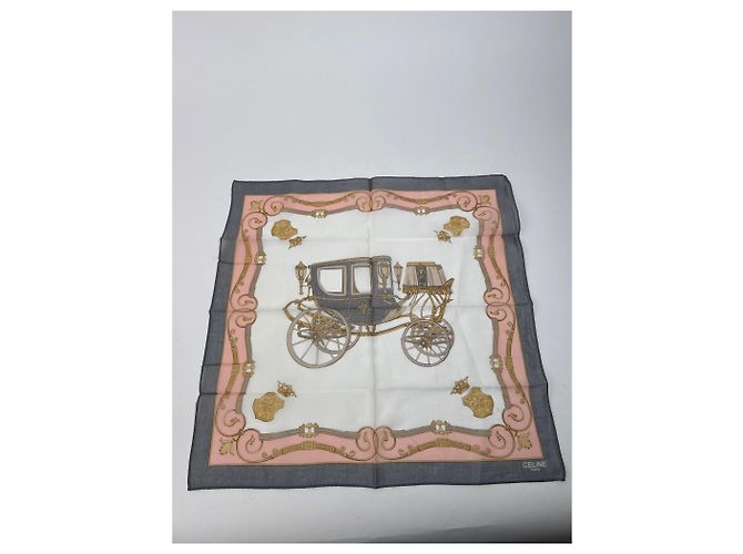 Céline Vintage Celine Scarf Pink Grey - view 9
