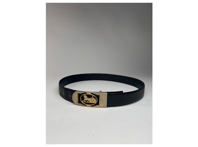 Céline Vintage Celine Paris Ledergürtel schwarz - Ansicht 12