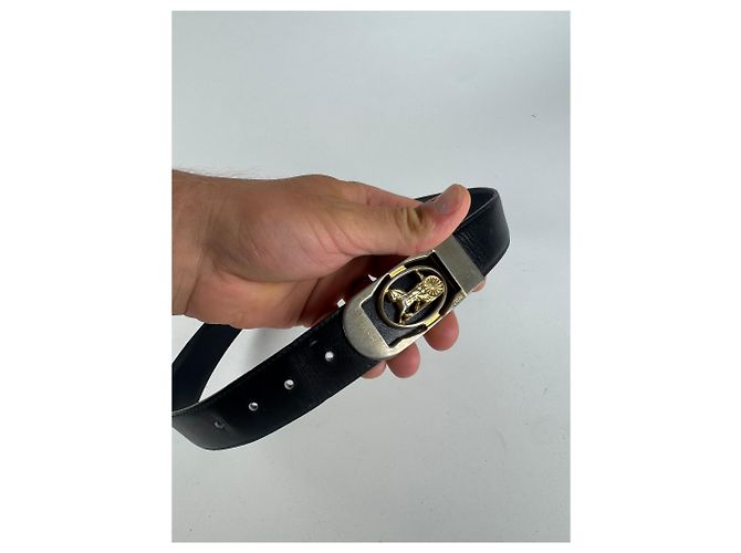 Céline Vintage Celine Paris Ledergürtel schwarz - Ansicht 2