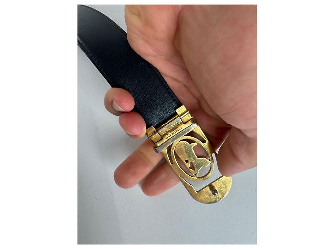 Céline Vintage Celine Paris Ledergürtel schwarz - Ansicht 3
