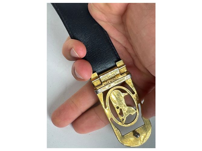 Céline Vintage Celine Paris Ledergürtel schwarz - Ansicht 5