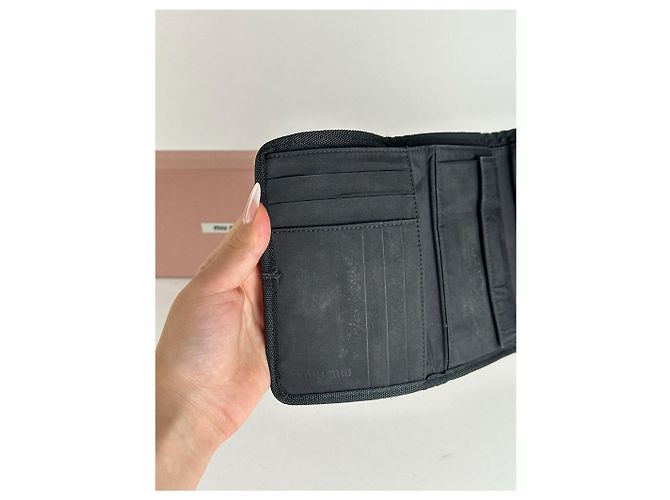 Vintage Miu Miu Canvas Wallet black - view 3