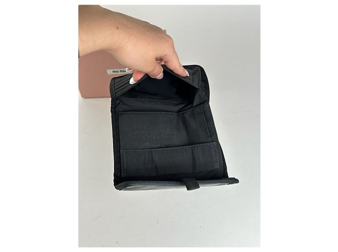 Vintage Miu Miu Canvas Wallet black - view 4