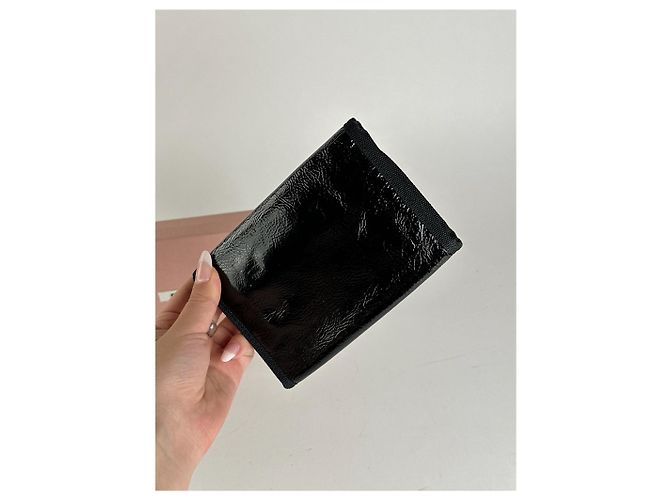 Vintage Miu Miu Canvas Wallet black - view 8