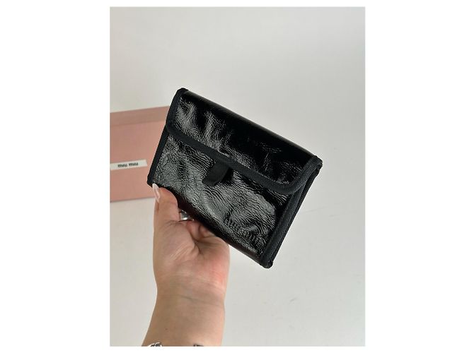 Vintage Miu Miu Canvas Wallet black - view 9