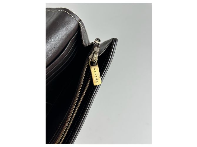 Céline Vintage Celine Monogram Canvas leather wallet brown - view 3