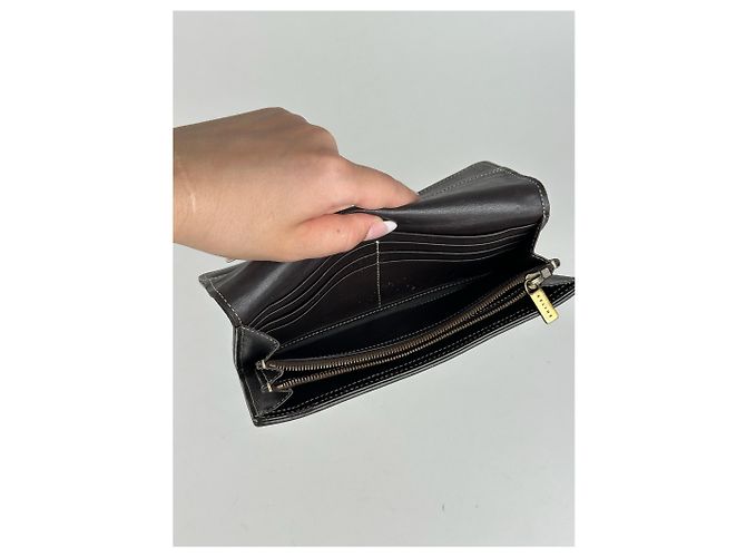 Céline Vintage Celine Monogram Canvas leather wallet brown - view 4