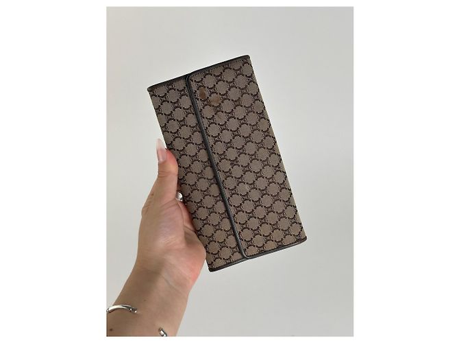 Céline Vintage Celine Monogram Canvas leather wallet brown - view 5
