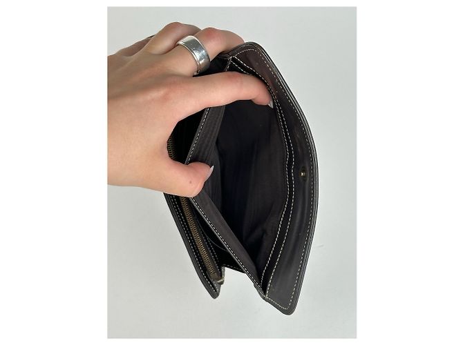 Céline Vintage Celine Monogram Canvas leather wallet brown - view 6