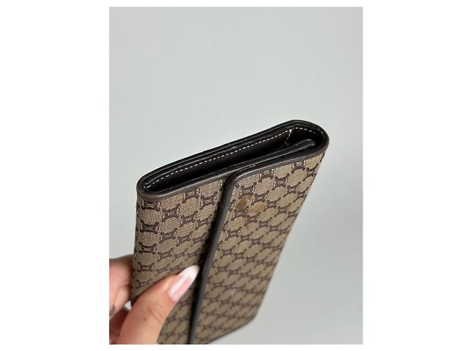 Céline Vintage Celine Monogram Canvas leather wallet brown - view 9
