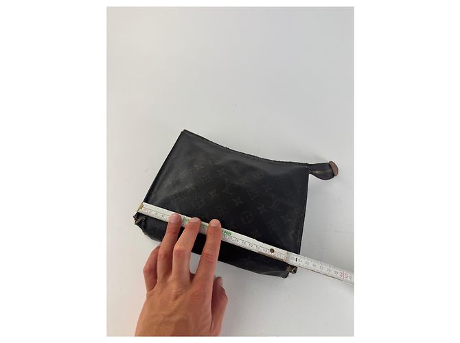 Clutch in pelle monogramma Louis Vuitton vintage marrone - vista 11