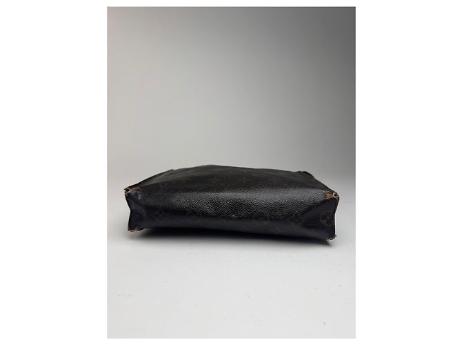 Clutch in pelle monogramma Louis Vuitton vintage marrone - vista 8