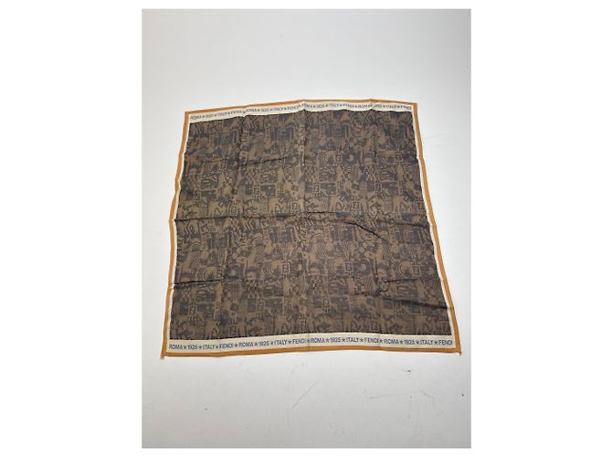 Sciarpa Vintage Fendi Avantgarde Marrone - vista 2