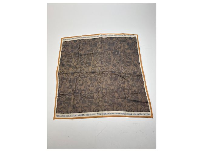 Sciarpa Vintage Fendi Avantgarde Marrone - vista 4