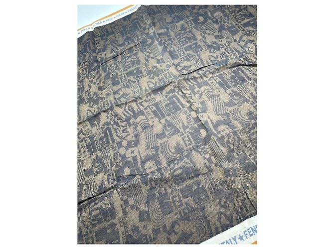 Sciarpa Vintage Fendi Avantgarde Marrone - vista 6