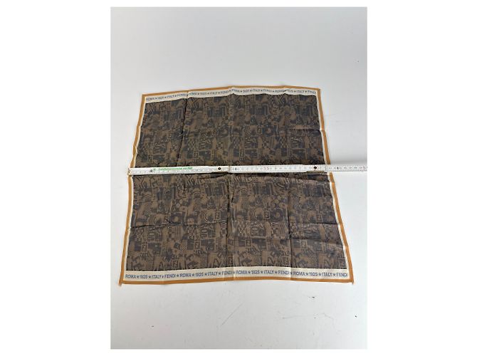 Sciarpa Vintage Fendi Avantgarde Marrone - vista 7