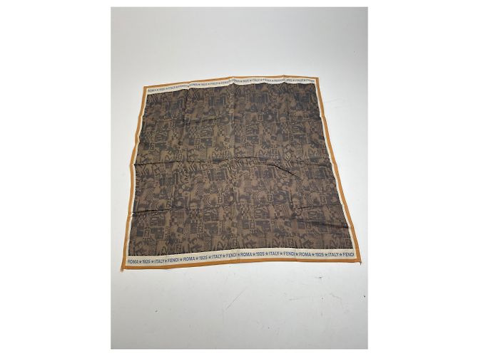 Sciarpa Vintage Fendi Avantgarde Marrone - vista 8