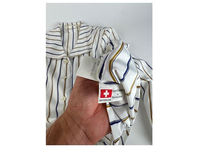 Camicia a righe vintage Balenciaga M Bianco - vista 10