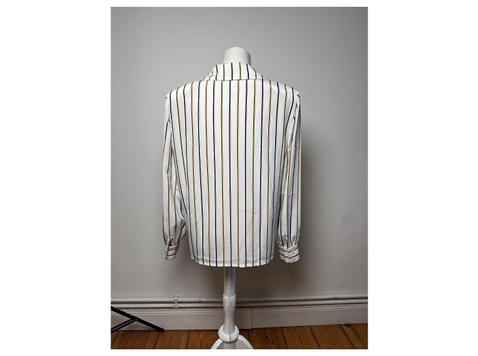 Camicia a righe vintage Balenciaga M Bianco - vista 4