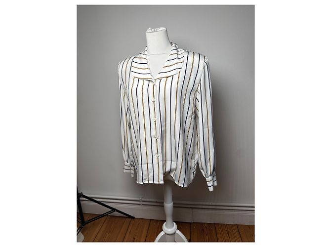 Camicia a righe vintage Balenciaga M Bianco - vista 5