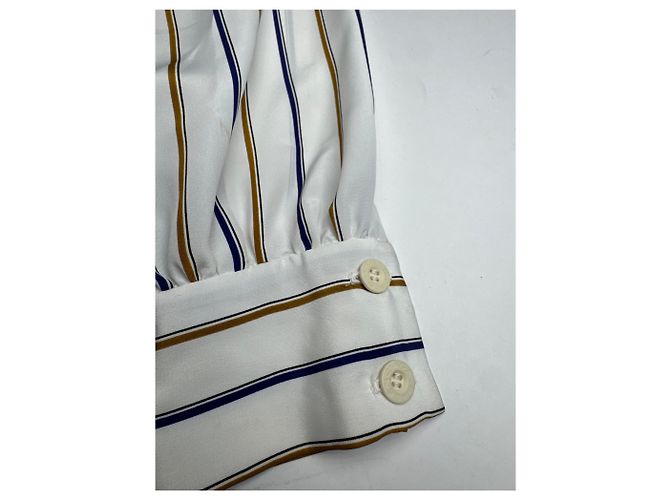 Camicia a righe vintage Balenciaga M Bianco - vista 8