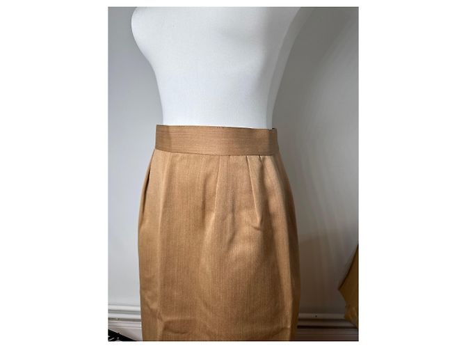 Gonna in lino vintage Dior marrone L - vista 14