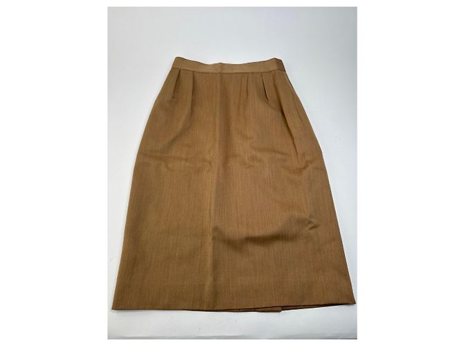 Gonna in lino vintage Dior marrone L - vista 4