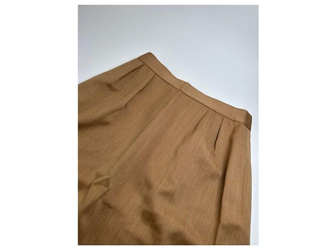 Gonna in lino vintage Dior marrone L - vista 5