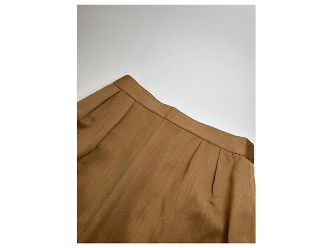 Gonna in lino vintage Dior marrone L - vista 6