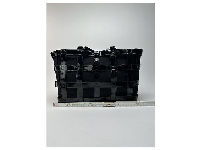 Vintage Courreges Tasche aus Lackleder schwarz - Ansicht 11