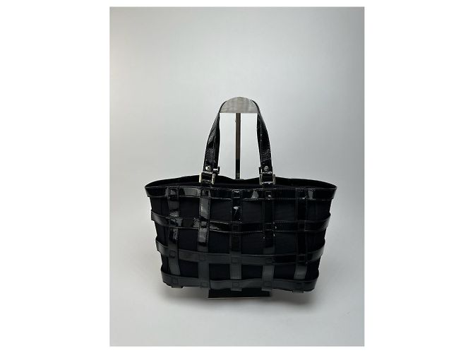 Vintage Courreges Tasche aus Lackleder schwarz - Ansicht 13