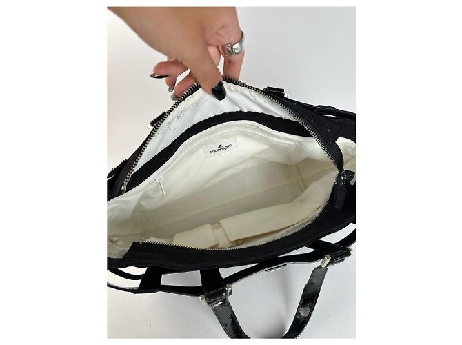 Vintage Courreges Tasche aus Lackleder schwarz - Ansicht 14